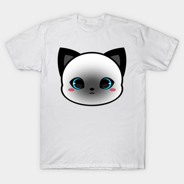 Cute Blue Eyes Simese Cat T-Shirt by alien3287